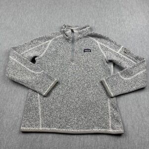 Patagonia‎ Better Sweater Girls Large Gray 1/4 Zip Fleece Pullover Jacket 65696